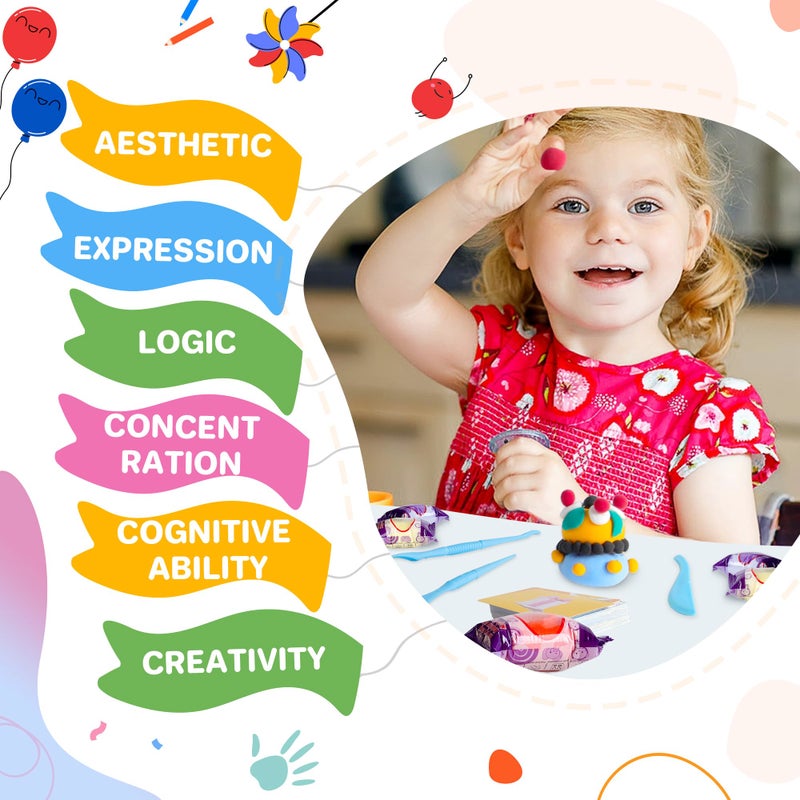 Aestd-ST Air Dry Clay 102 Colors  Modeling Clay for Kids  Model Magic Clay  DIY Molding Clay Kit with Sculpting Tools  Soft and Non-Sticky  Arts and Crafts Gift for Boys Girls Kids. - Image 4